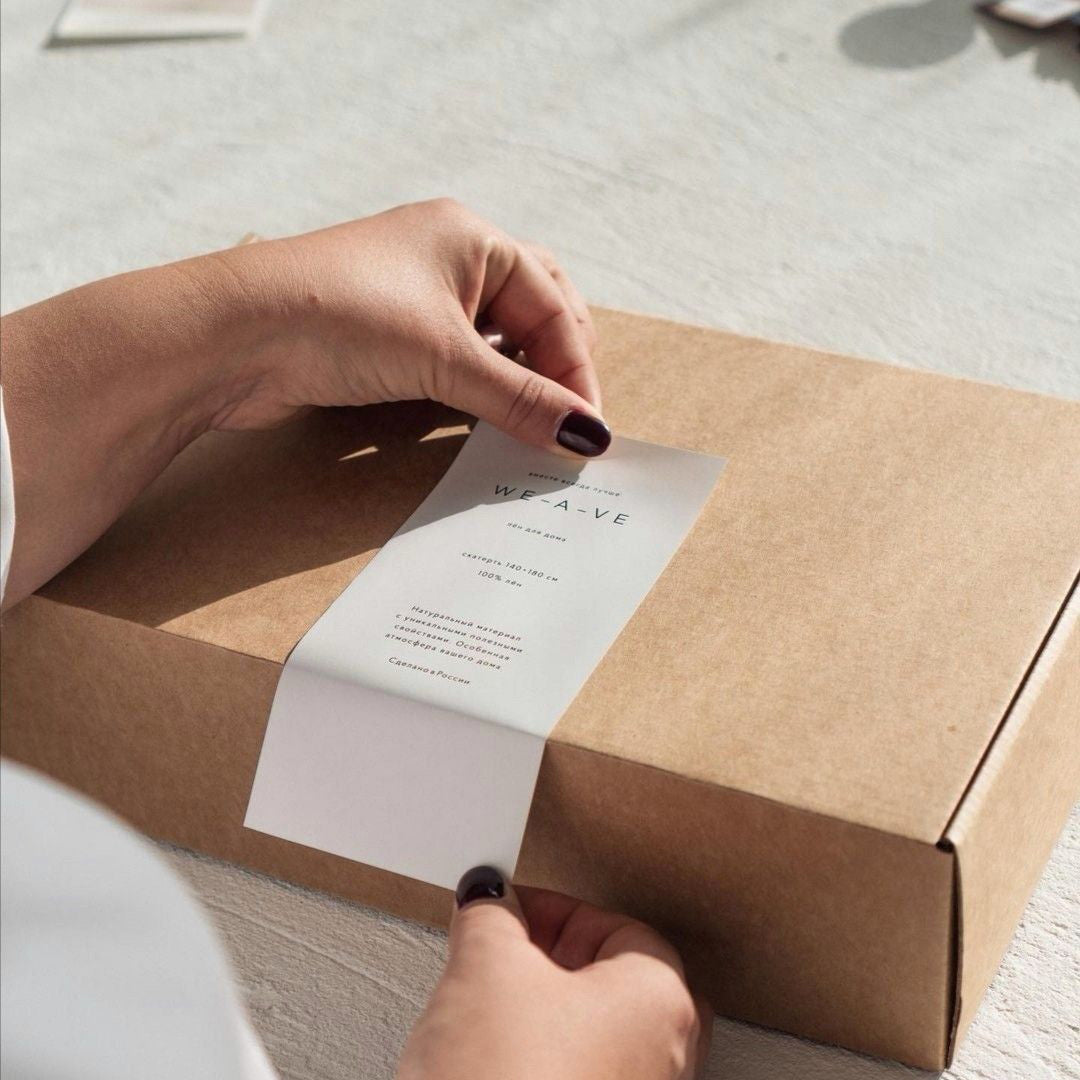Etiqueta para cajas